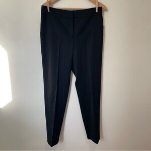 St. John Wool Crepe Stretch Pants Tapered Leg Ankle Pleated Trouser Size 6